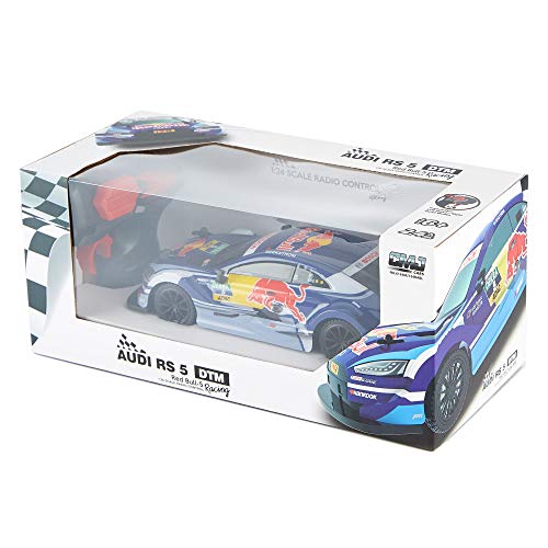 CMJ RC Cars ™ Audi RS5 DTM Coche de Control Remoto con Licencia Oficial 1:24 Escala 2.4Ghz Azul / Red Bull