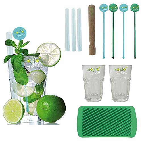 CMP CMKDO8509 Kit Mojito C/ 2 Vasos, Verde, 19.2x10.6x0.5 cm