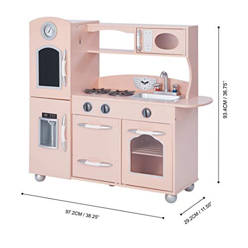 Cocina de juguete grande de madera rosa de Teamson Kids TD-11414P , color/modelo surtido