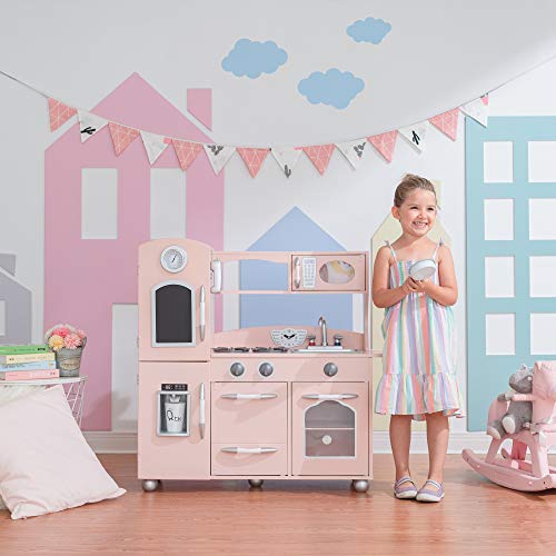 Cocina de juguete grande de madera rosa de Teamson Kids TD-11414P , color/modelo surtido