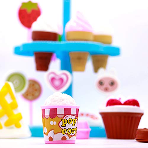 Cocina Set Comida Juguete Fiesta Cumpleaños Infantil Helados Juguete Juego de Roles - DIY Postres y Helado de Imaginación Set para niños 3 años (32 Pcs )