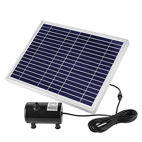 COCOMIA Solar Fuente Bomba, Solar Bomba de Estanque Kit, Fuente de Jardín Solar para Estanque de jardín y Fuentes de La Bomba de Fuente Solar Bomba de Agua con Soporte 10W 1.2M 1350 L/H