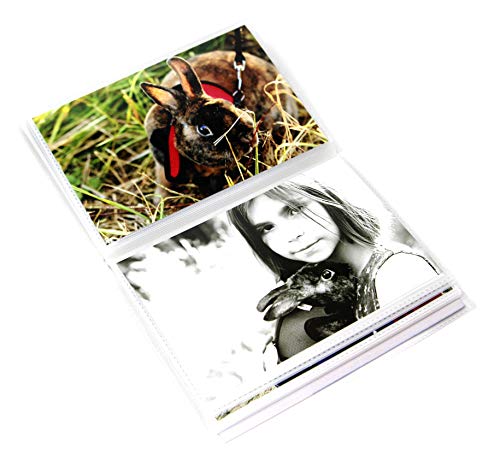 CocoPolka - Álbum de fotos de 4 x 6 unidades, 3 unidades, acuarelas, cada mini álbum de fotos con capacidad para 48 fotos de 4 x 6 cm, fundas extraíbles y flexibles.