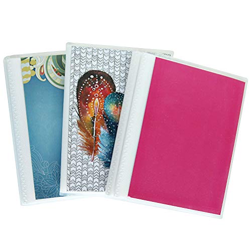 CocoPolka - Álbum de fotos de 4 x 6 unidades, 3 unidades, acuarelas, cada mini álbum de fotos con capacidad para 48 fotos de 4 x 6 cm, fundas extraíbles y flexibles.