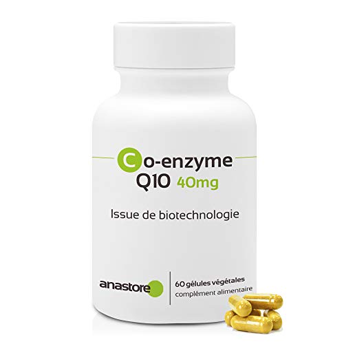 COENZIMA Q10 * 40 mg / 60 cápsulas * Pureza garantizada (obtenida por fermentación natural) * Cardiovascular, Cerebro, Inmunitario, Músculos & esqueleto, Piel