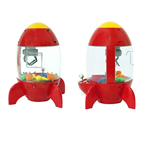 Cohete Candy Collector Desktop de fichas Mini Kids Candy Machine Kids Doll Claw Toy Arcade