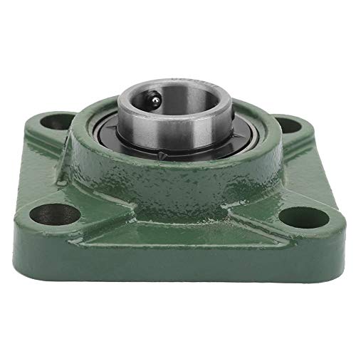 Cojinete de bloque de almohada, acero de rodamiento 30mm / 25.4mm Propiedades mecánicas, resistencia al desgaste Cojinete de bloque de almohada cuadrado con base sólida 4 orificios montados(UCF205-16)