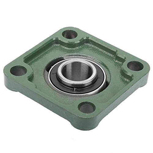 Cojinete de bloque de almohada, acero de rodamiento 30mm / 25.4mm Propiedades mecánicas, resistencia al desgaste Cojinete de bloque de almohada cuadrado con base sólida 4 orificios montados(UCF205-16)