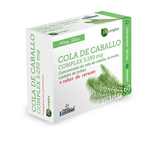 Cola de caballo Complex 3.250 mg, 60 cápsulas, con té verde, rabos de cereza y castaño de indias.