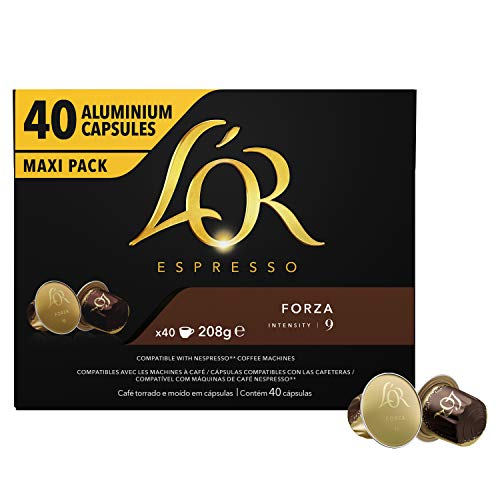 Colección de cafés L'OR Espresso + Máquina Gratis - 300 cápsulas de café de aluminio compatibles con Nespresso(R) + 1 Máquina de café gratis