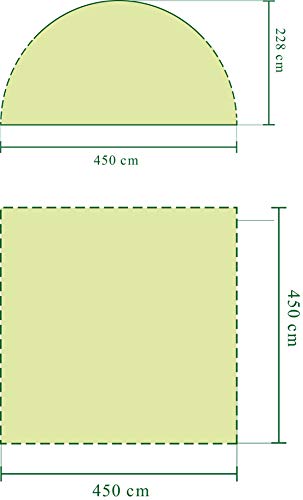 Coleman Carpa Cenador para Festivales, Jardín y Camping, Construcción Robusta de Mástiles, Gazebo con Protección Solar SPF 50 Zelt Event Shelter, Blanco-Verde, XL