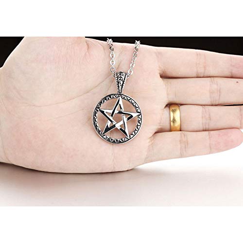 Colgante de estrella de cinco puntas hueca - Collar de acero de titanio para niño, joyería de acero inoxidable | Regalo de creatividad de la personalidad de un collar de familia o amigos Regalo