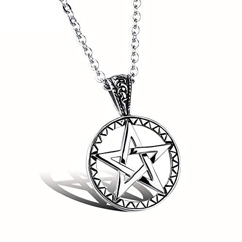 Colgante de estrella de cinco puntas hueca - Collar de acero de titanio para niño, joyería de acero inoxidable | Regalo de creatividad de la personalidad de un collar de familia o amigos Regalo