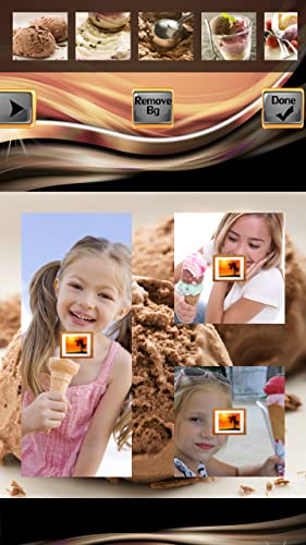 Collage de fotos de helados