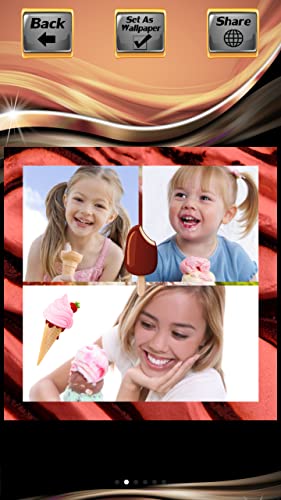 Collage de fotos de helados