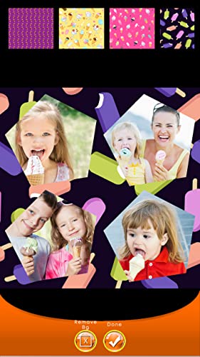 Collage de fotos de helados