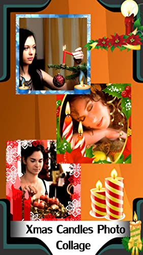 Collage de la foto de las velas de Navidad