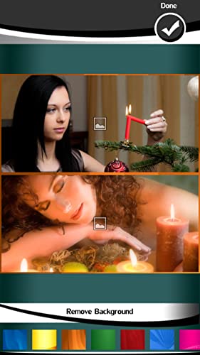 Collage de la foto de las velas de Navidad