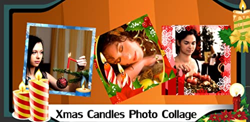 Collage de la foto de las velas de Navidad