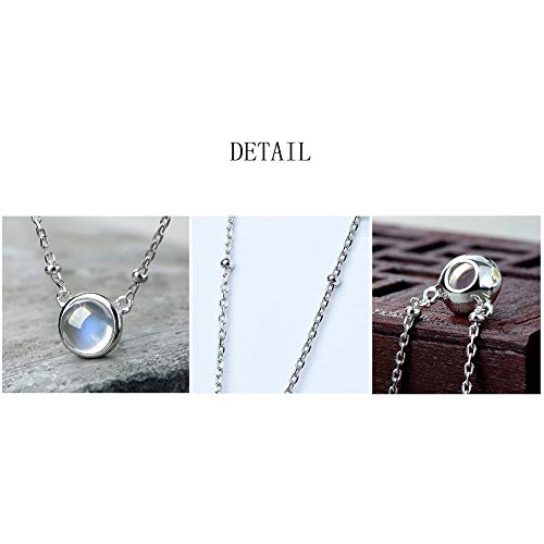 Collar, colgante para mujer, piedra lunar, adecuado para el día de San Valentín, regalos del Día de la Madre, regalos de Navidad, regalos de aniversario, regalos de cumpleaños