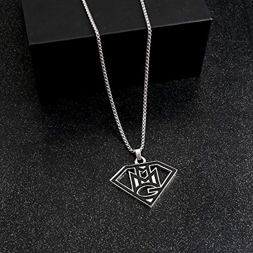 Collar de Hombre Hip Hop Personalidad de Acero de Titanio Colgante de Estrella de Seis Puntas Accesorios de Cuello Colgante de Marea Femenina 7# X-