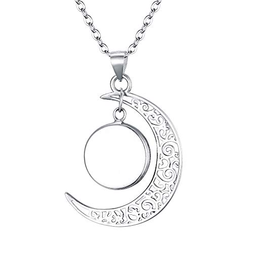 Collares Mujer - Serie de Constelación Clearine Forma Luna"Escorpio" Plata 925 para Novia Boda Fiesta Regalo