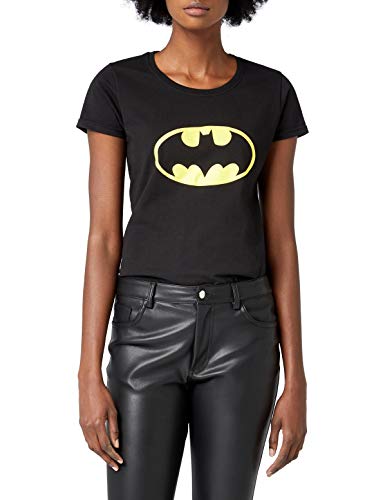 Collectors Mine - Camiseta de Batman con cuello redondo de manga corta para mujer, talla 48, color negro