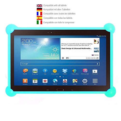 Color Dreams Funda Tablet Silicona Universal Compatible con Cualquier Tablet de Cualquier tamaño como 7", 8", 9", 9.7", 10.1 Azul