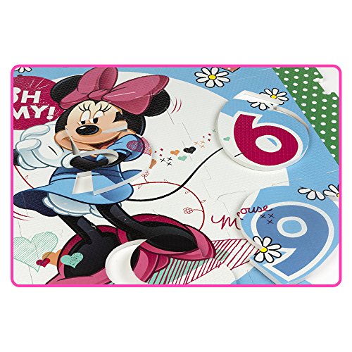 ColorBaby - Alfombra Puzzle goma EVA de MINNIE MOUSE - 9 piezas - 90x90 cm (48059)