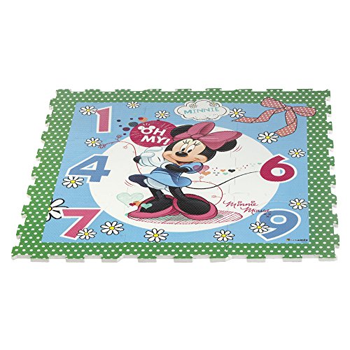 ColorBaby - Alfombra Puzzle goma EVA de MINNIE MOUSE - 9 piezas - 90x90 cm (48059)