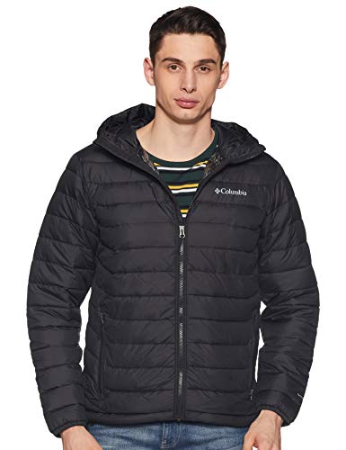 Columbia Powder Lite Chaqueta para Hombre, Negro, S