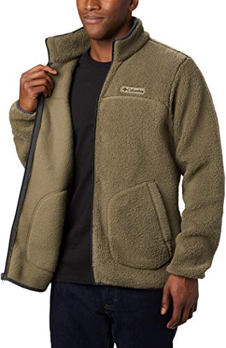 Columbia Rugged Ridge II Chaqueta Sherpa, Hombre, Gris, Negro (Stone Green, Shark), L