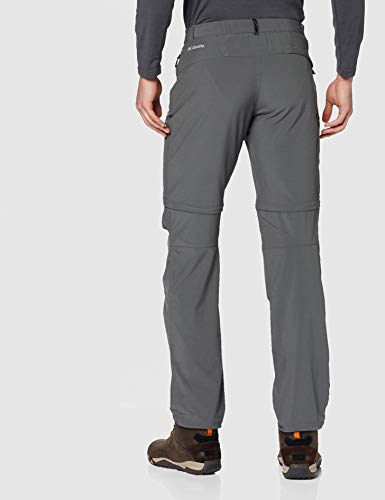 Columbia Triple Canyon Pantalón Desmontable con Protección Solar 50, Hombre, Gris (Grill), W34/L32