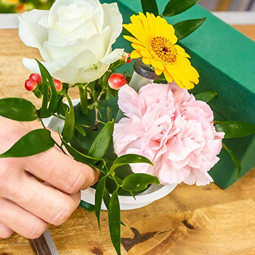 com-four® 3X Espuma Floral para Arreglos Florales - Esponja para Flores Frescas - Esponja Plug In para Hacer Manualidades para Boda y Cumpleaños (03 Piezas - Flores Frescas)