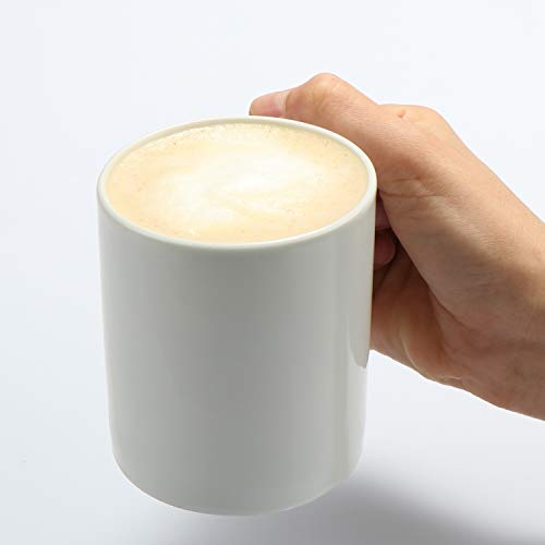 com-four® 4x Taza de café hecha de porcelana - Taza de café en un diseño simple - Cafetera para té y vino caliente - 300 ml por taza