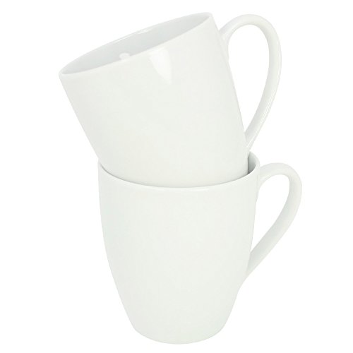 com-four® 4x Taza de café hecha de porcelana - Taza de café también para té y vino caliente - Cafetera en diseño atemporal - 300 ml por taza