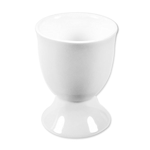 com-four® 4x tazas de huevos de porcelana - porta huevos en blanco, aprox. 6,5 cm (04 piezas)