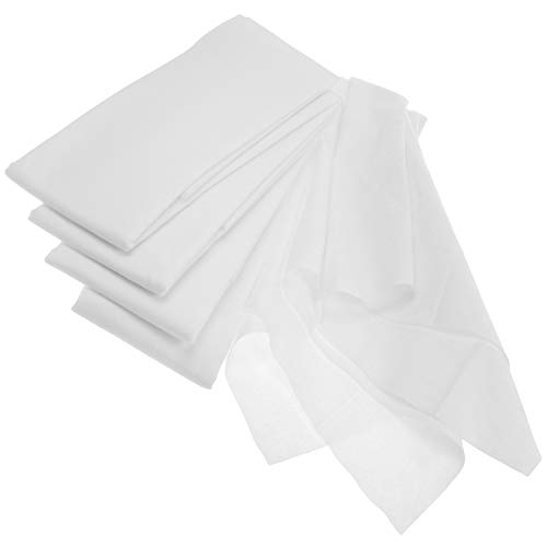 com-four® 5x Gasa de Queso, Tela Filtrante en Blanco, Paño para Filtrar Reutilizable con Alta Resistencia al Desgarro, 75 x 70 cm