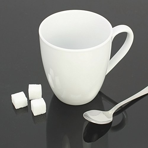 com-four® 8x Tazas de Café de Porcelana - Taza de Desayuno también para Té y Vino Caliente - Taza de Café en Diseño Atemporal - 300 ml por Taza