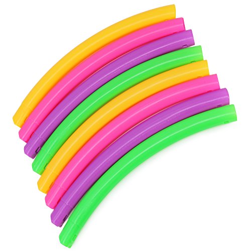 com-four® Neumáticos 4X Hula-Hoop para armar - neumáticos divisibles Hullahub - neumáticos de Fitness - HoolaHoop para niños y Adultos - Verde, Morado, Rosa, Naranja (Ø 58cm - 4 Stück)