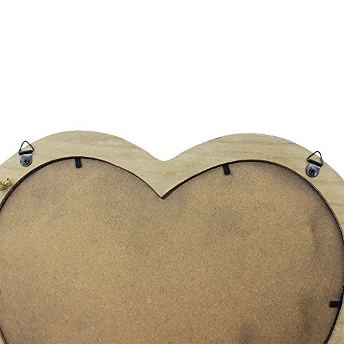 com-four® Placa Conmemorativa en Estilo rústico, Cocina y Placa Conmemorativa en Forma de corazón de Madera con Corazones Decorativos, 30.5 x 27.7 cm (01 Pieza - 30.5 x 27.7 cm)