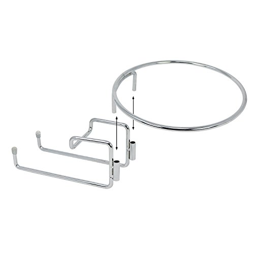 COM-FOUR® soporte de mesa 2x para enfriadores de vino y champán, soporte de cubo de botella de metal, sin ensamblaje que ahorra espacio (02 piezas - titular)