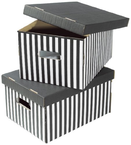 Compactor Set 2 Cajas DE Carton, Negro