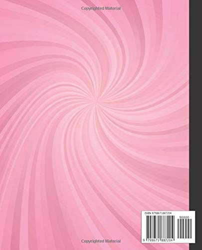 Composition NotebooK College Ruled: Whirlpool Color pink notebook Cover composition notebook covers for teacher teen girls high quality writing paper 110 pages Easy to carry