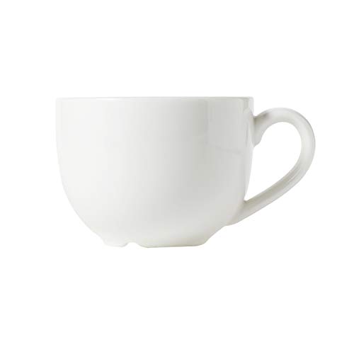 ComSaf Tazas de Café Expreso de Porcelana con Platillos, 90ML Taza Demitasse para Café, Té - Blanco, Conjunto de 8