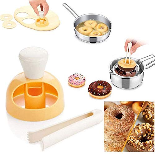 Con clip de rosquilla, para hacer galletas, pasteles, pan, postres y pasteles, molde para hacer donas, para hacer donas, para hacer donas, para usar en casa, herramientas de cocina