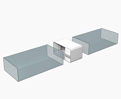 Conector de tubo plano de 55 x 110 mm con válvula antirretorno