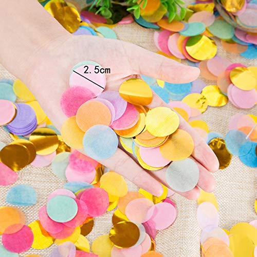 Confeti, con colores mezclados, toallas de papel redondas para decoración de bodas, cumpleaños, fiestas