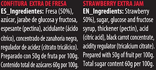 Confitura fresa EXTRA JUMEL 360g. Confitura sin gluten. Pack de 4 unidades (1,98 euros/u) Confitura gourmet sin gluten.