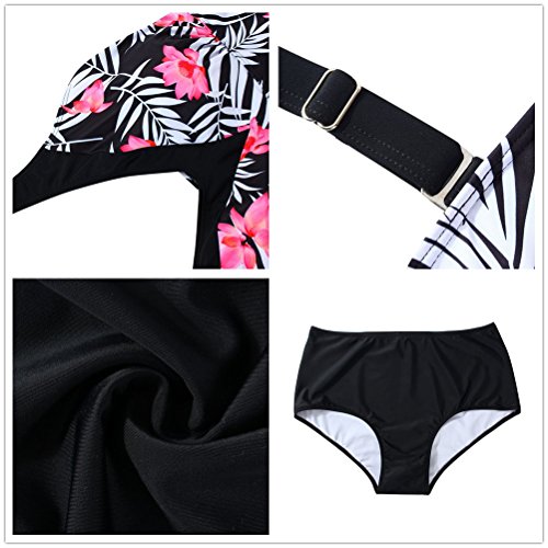 Conjunto Bikini Mujer Faldas de Pastel Dos Piezas Talla Grande Ropa Baño Dama Escote V Sin Manga Tiante con Pantalones Cortos Playa (XX-Large)